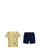 GUESS 1 USCITA Guess Coordinato Set Ss T-Shirt+Knitdenim Short - Giallo Giallo